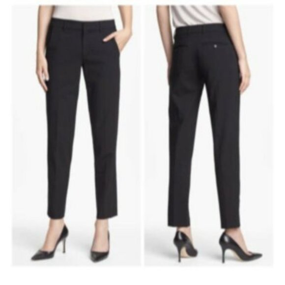 VINCE Side Strapping Pant Stretch Wool Tapered Trousers Size 2 - Picture 1 of 4